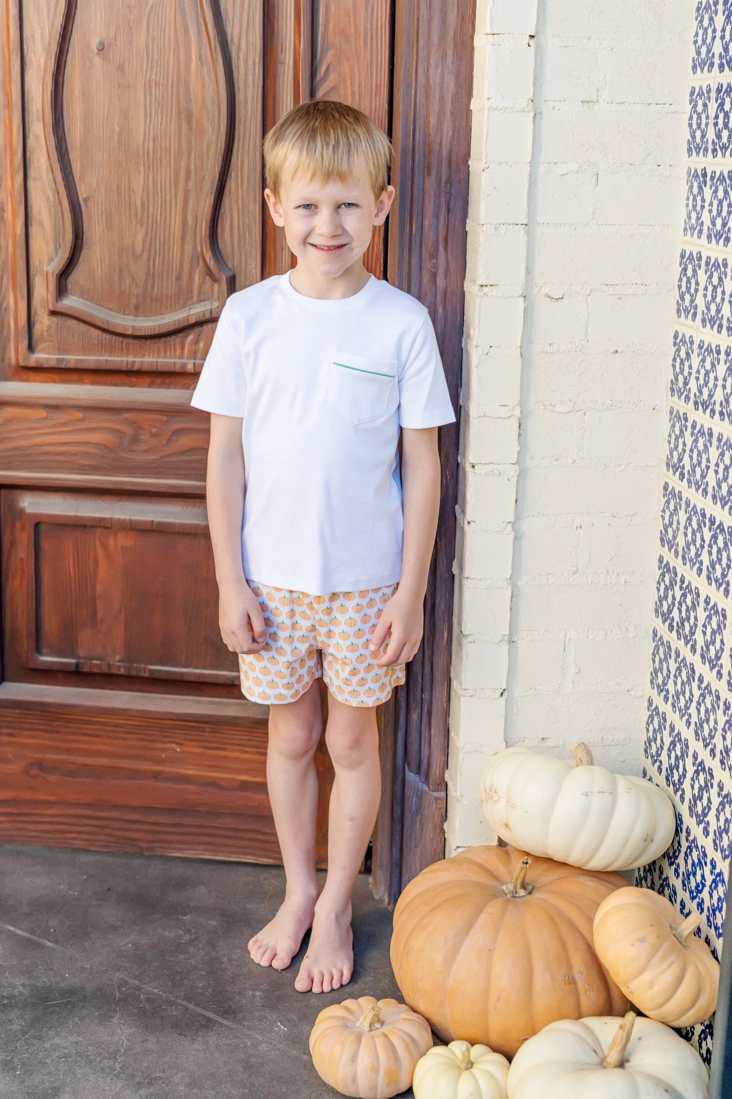 Walker Boys' Short Set - Harvest Pumpkin