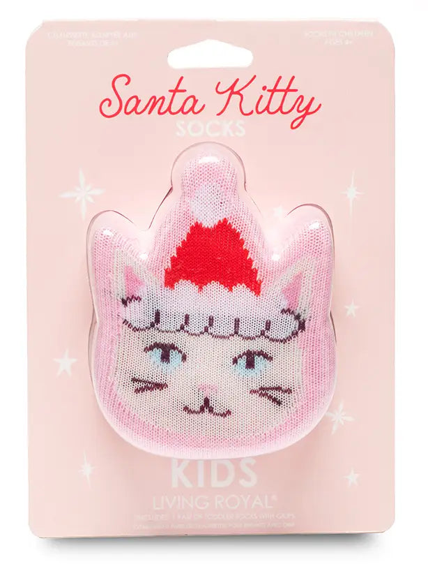 Santa Kitty 3D Packaged Crew Socks