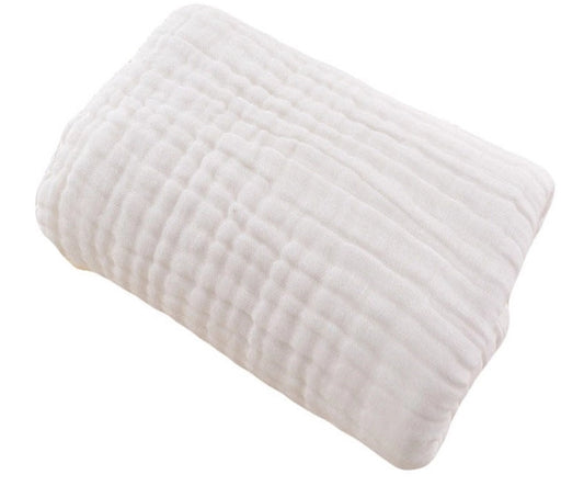 Muslin 6 Layer Swaddle Blanket- White
