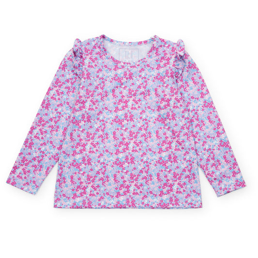 Mia Girls' Longsleeve Performance Top- Preppy Petals