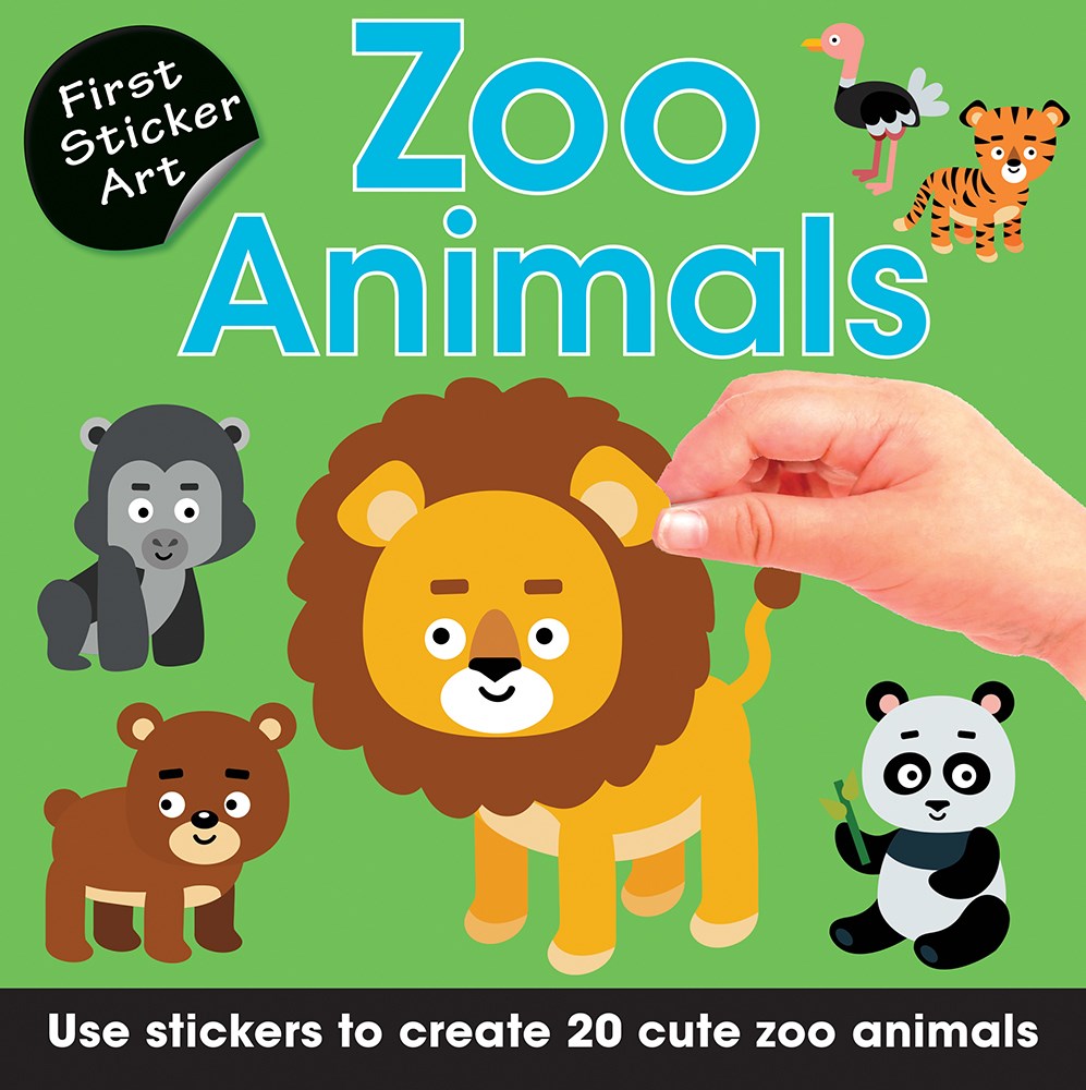 Sourcebooks First Sticker Art: Zoo Animals