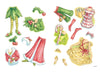 Glitter Christmas Fairy Sticker Paper Doll