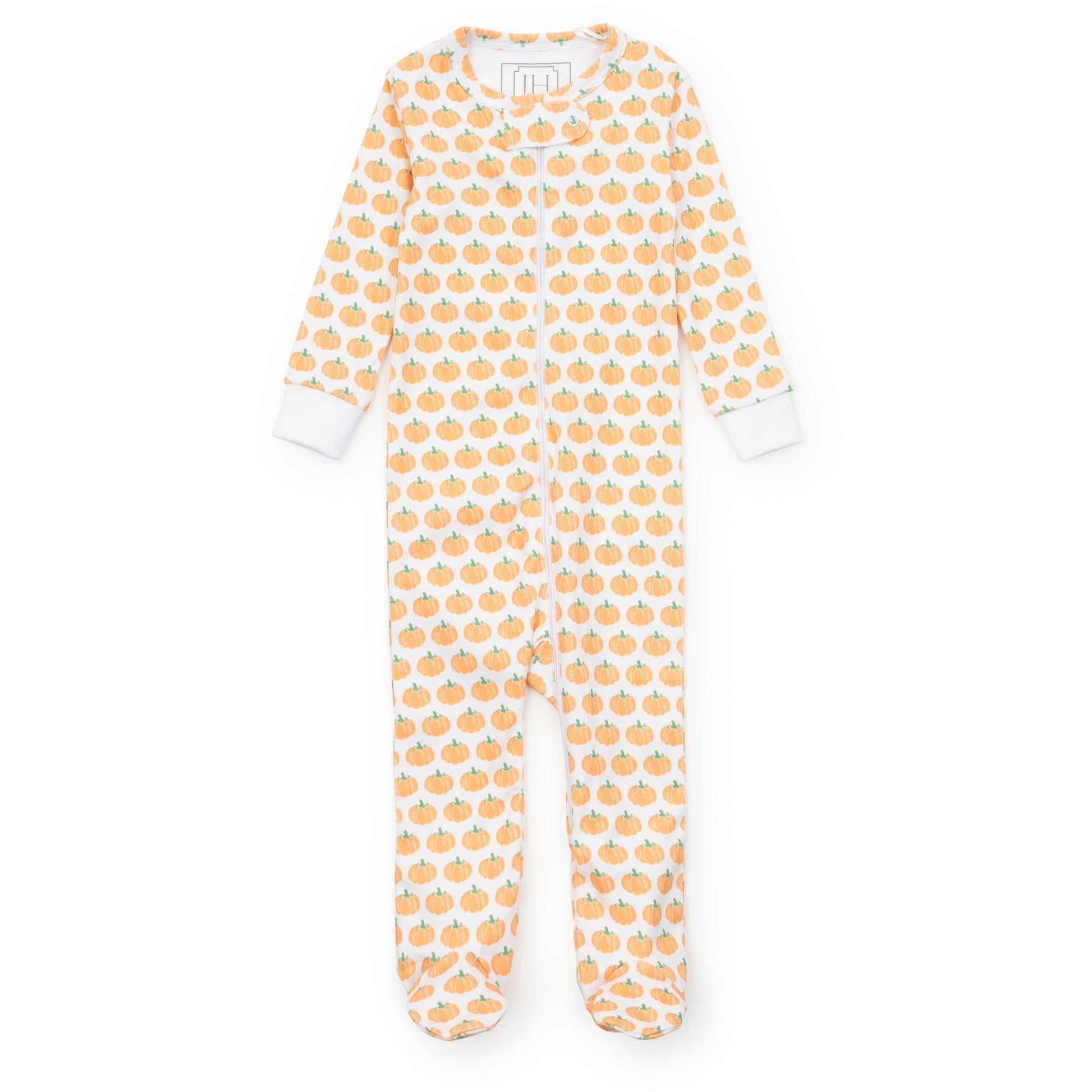 Lila and Hayes Parker Zipper Pajama - Harvest Pumpkin