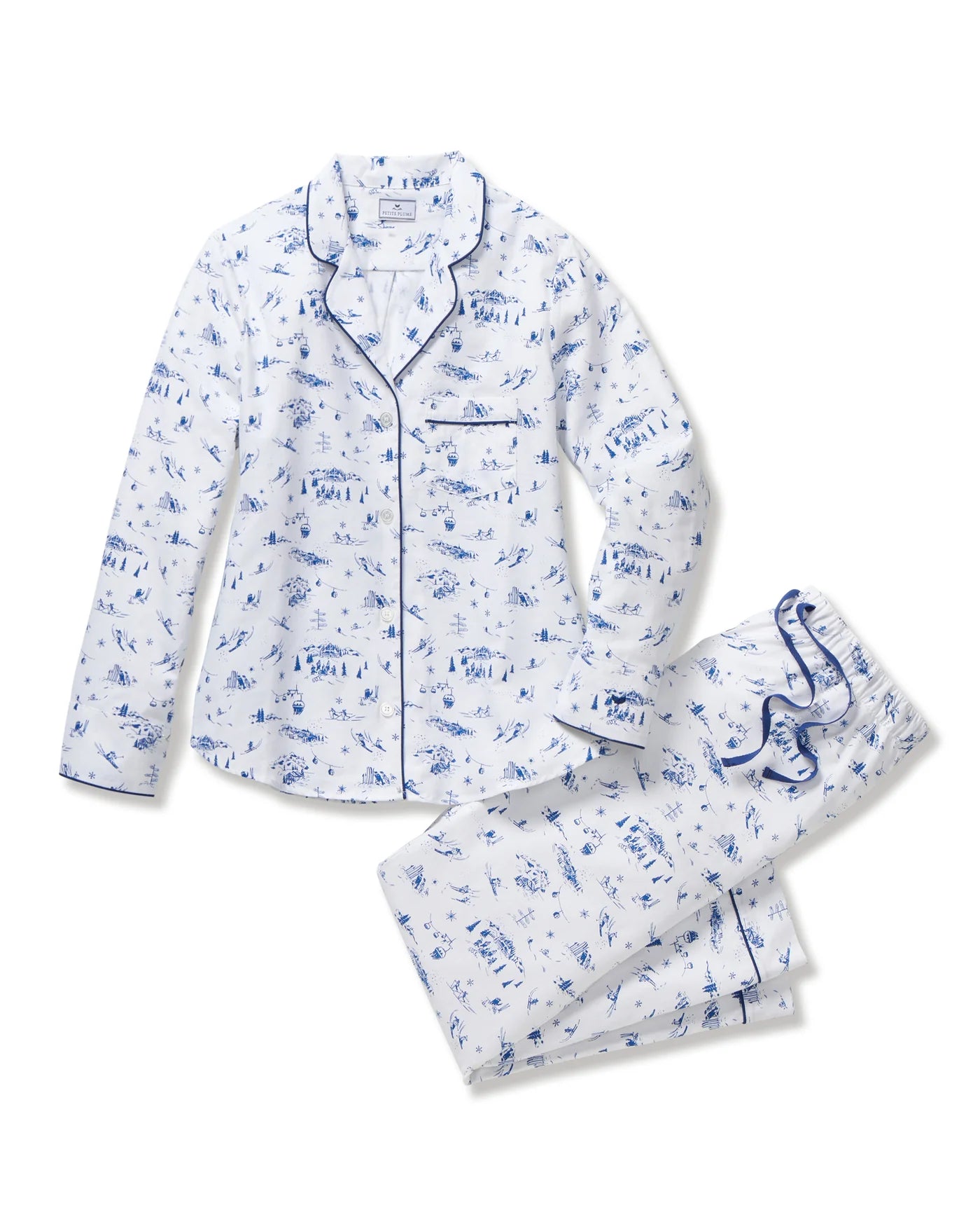 Petite Plume Women's Chalet Toile Twill Pajama Set