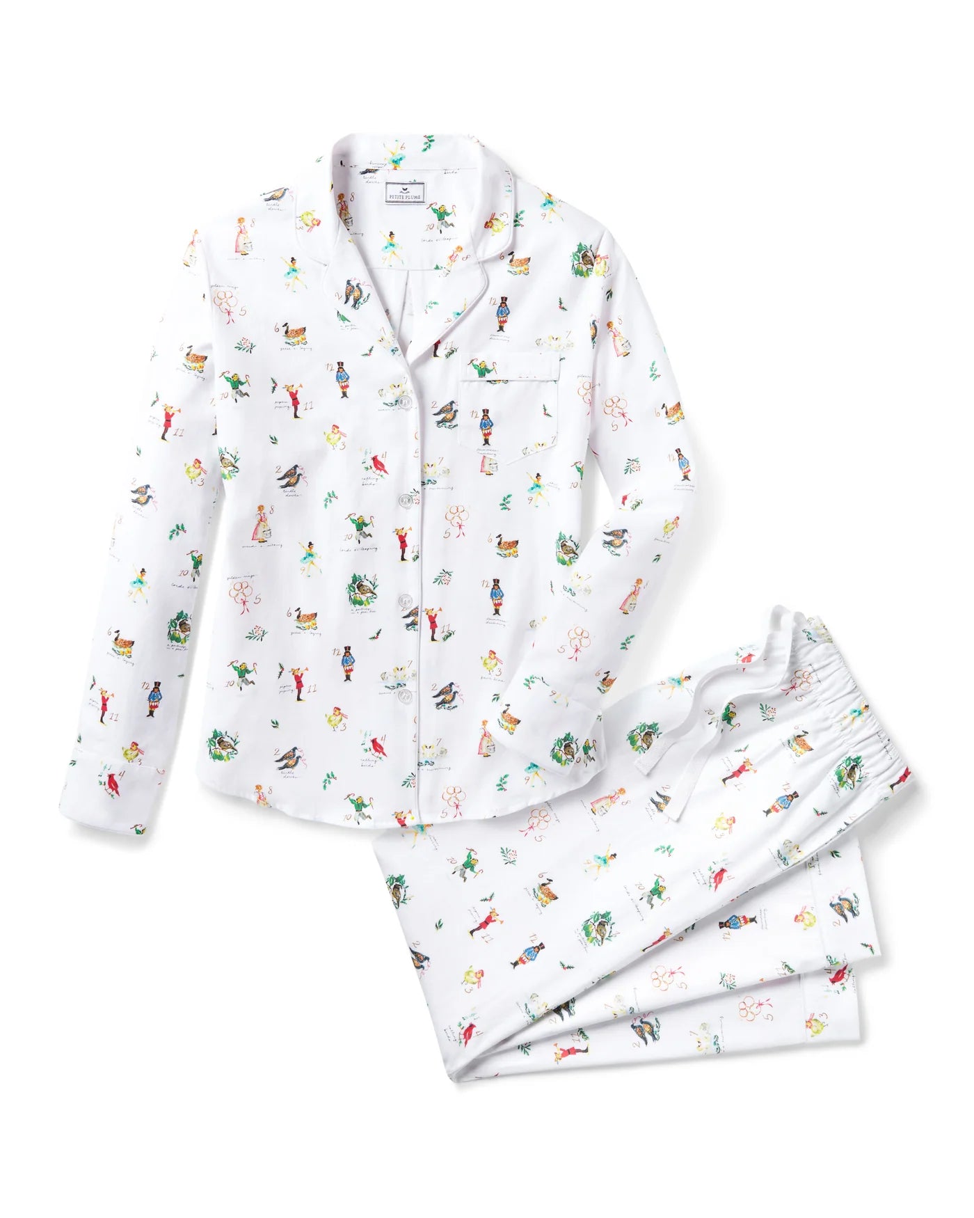 Petite Plume 12 Days of Christmas Twill Pajama Set