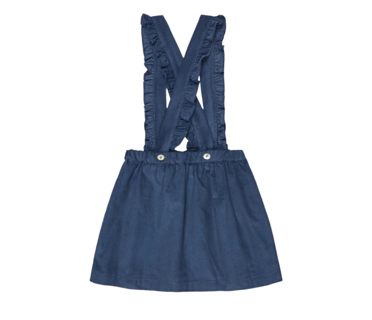 La Coqueta Blue Agata Corduroy Pinafore Skirt