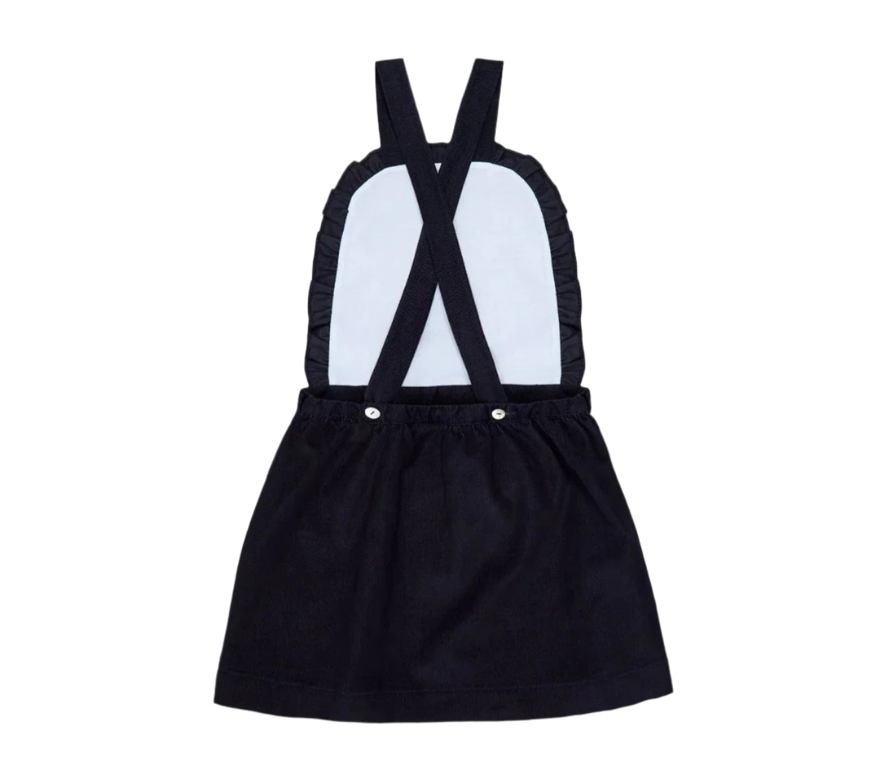 La Coqueta Navy Alexa Corduroy Pinafore Skirt