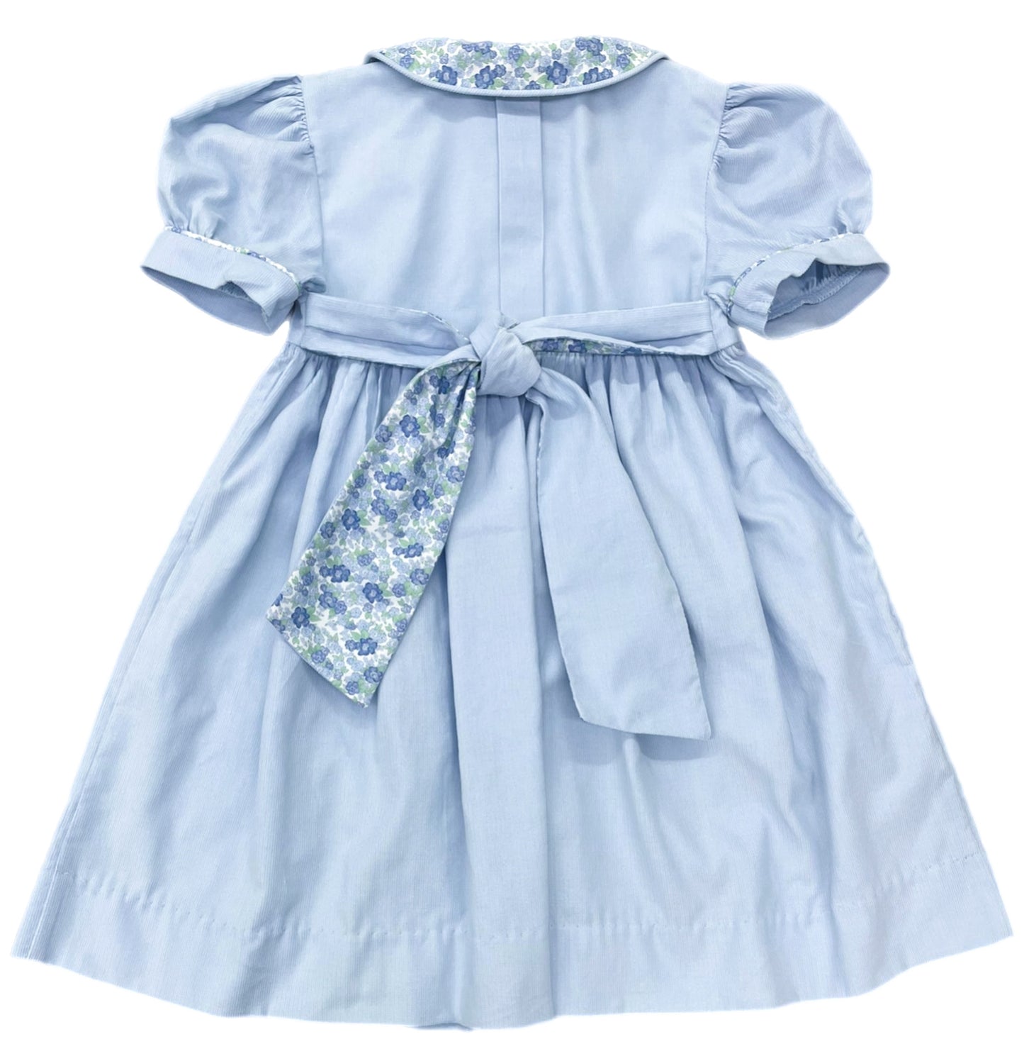 James and Lottie Ava Blue Floral Cord Dress