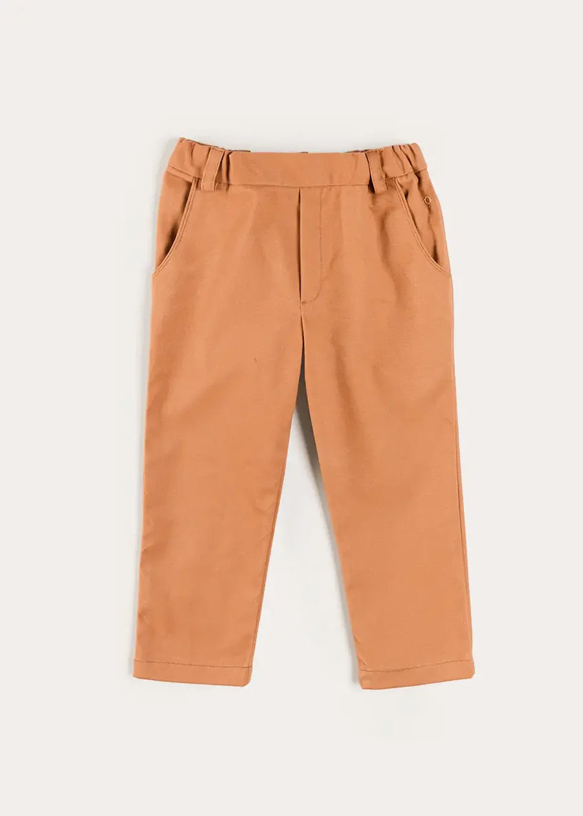 Plain Chino Trousers in Camel