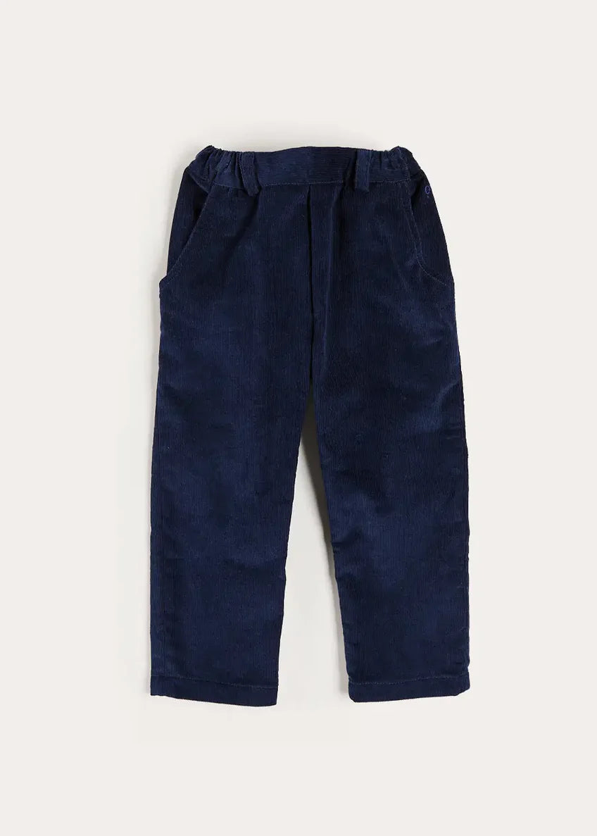 Corduroy Chino Trousers in Navy