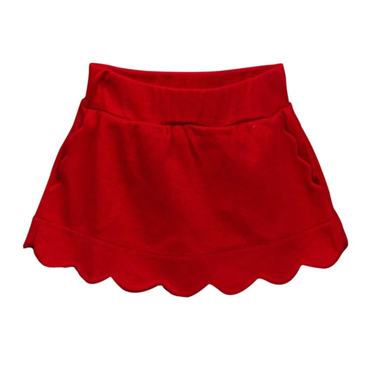 The Proper Peony Red Scallop Skirt