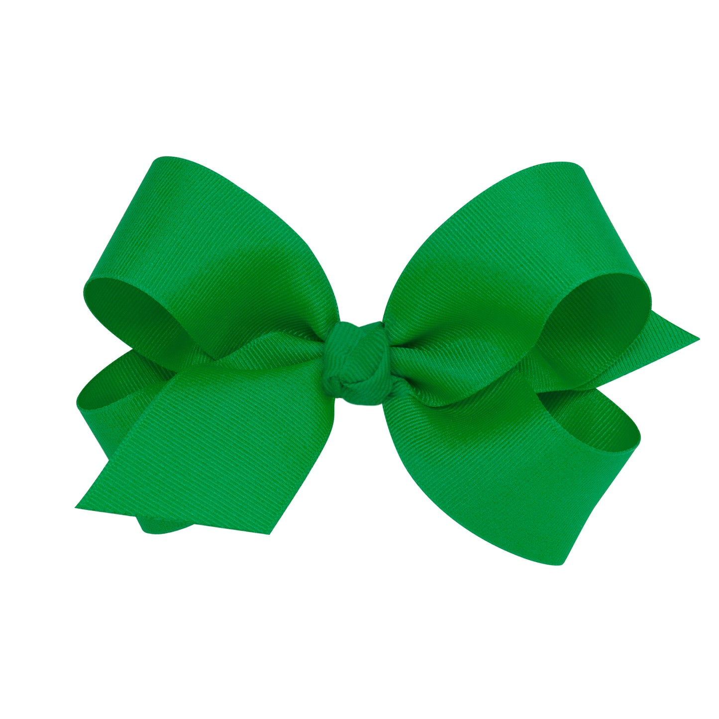 Wee Ones Large Grosgrain Hair Bow with Center Knot - Green