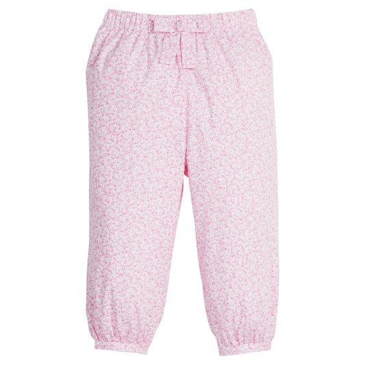 Little English Banded Bow Pants - Pink Vinings