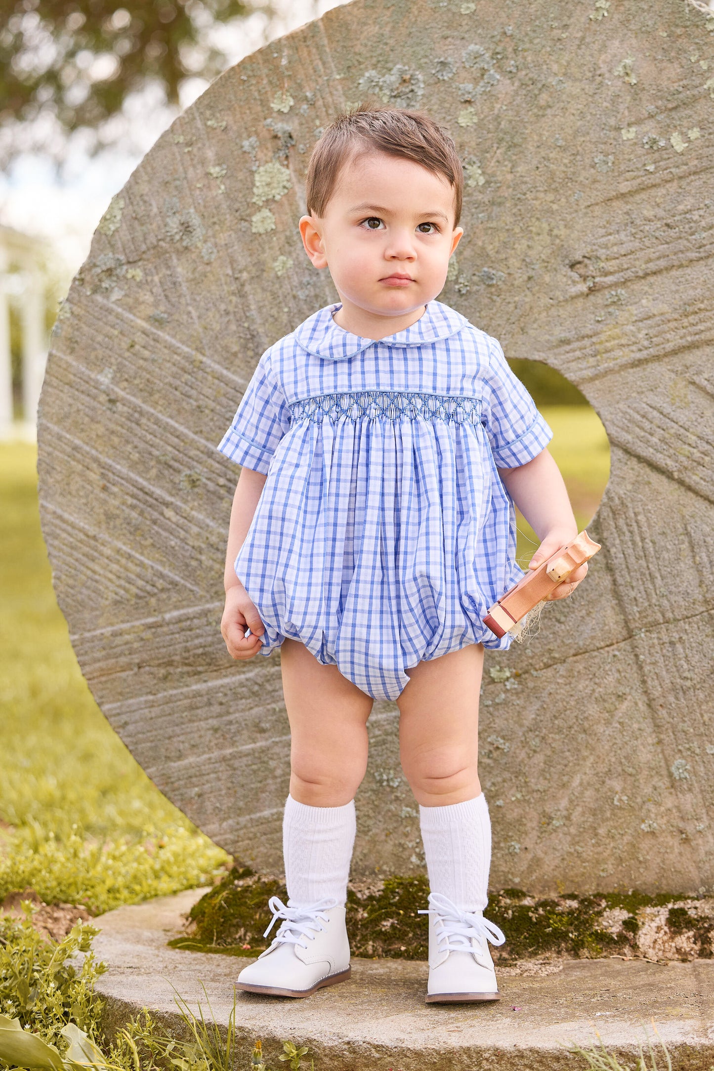 Little English Barrington Bubble- Woodberry Plaid
