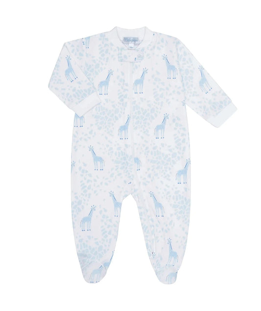 Nellapima Blue Giraffe Print Zipper Footie