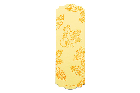 Letterpress Fox Bookmark