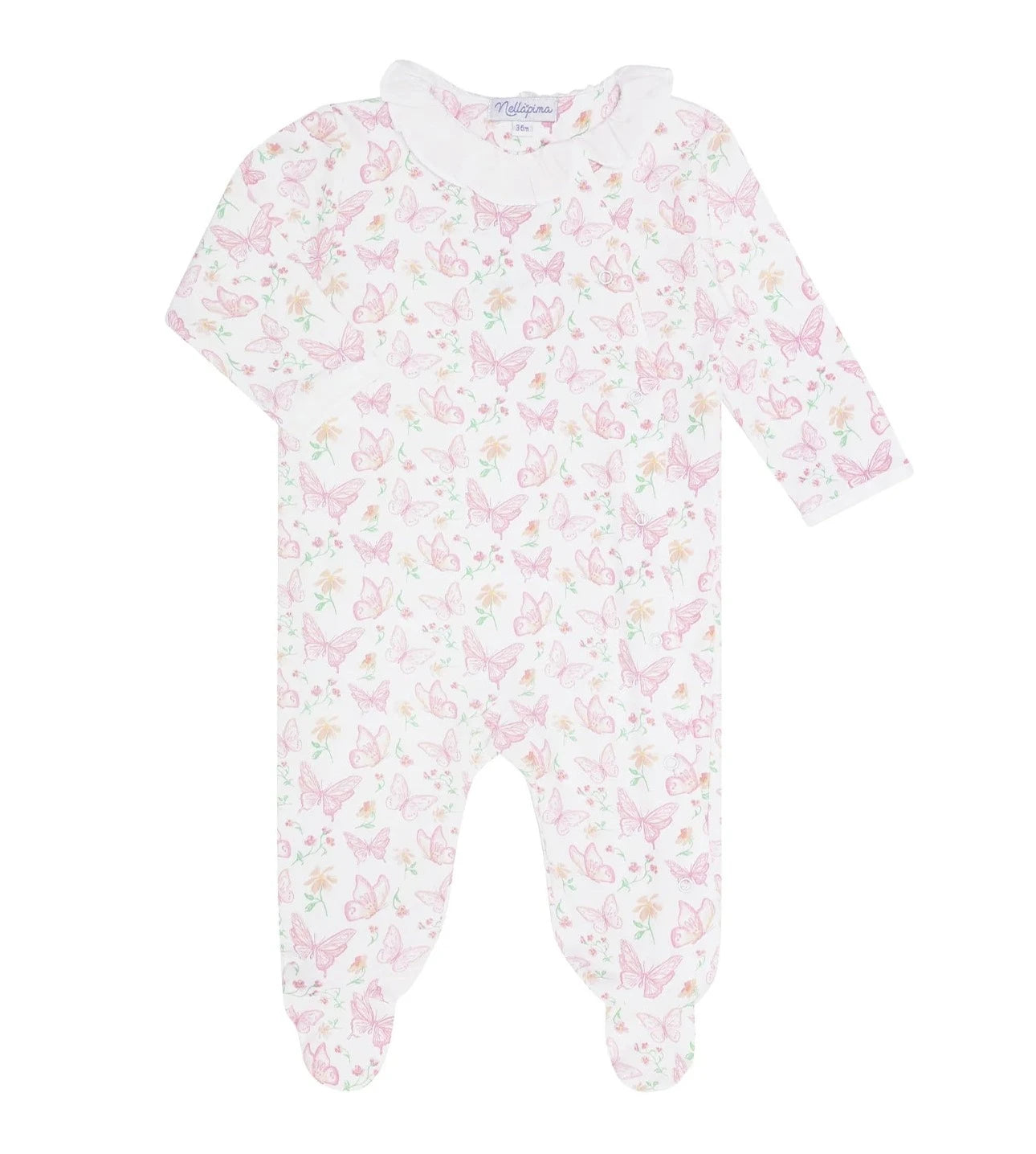 Nellapima Butterflies Print Crossover Footie
