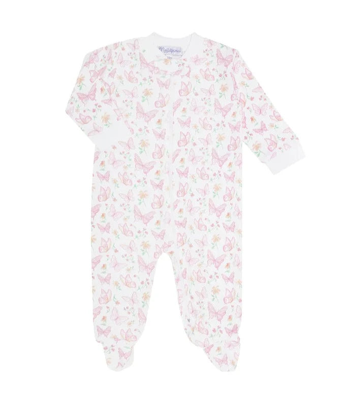 Nellapima Butterflies Print Zipper Footie