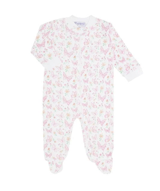 Nellapima Butterflies Print Zipper Footie
