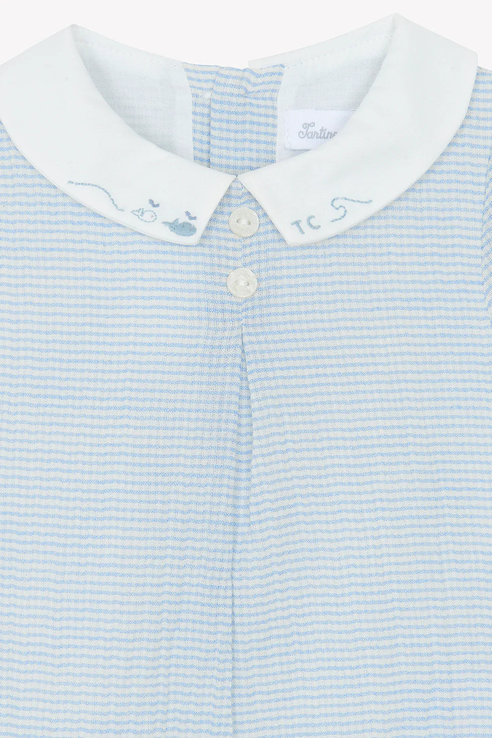 Tartine et Chocolat Boy's Blue Stripe Romper