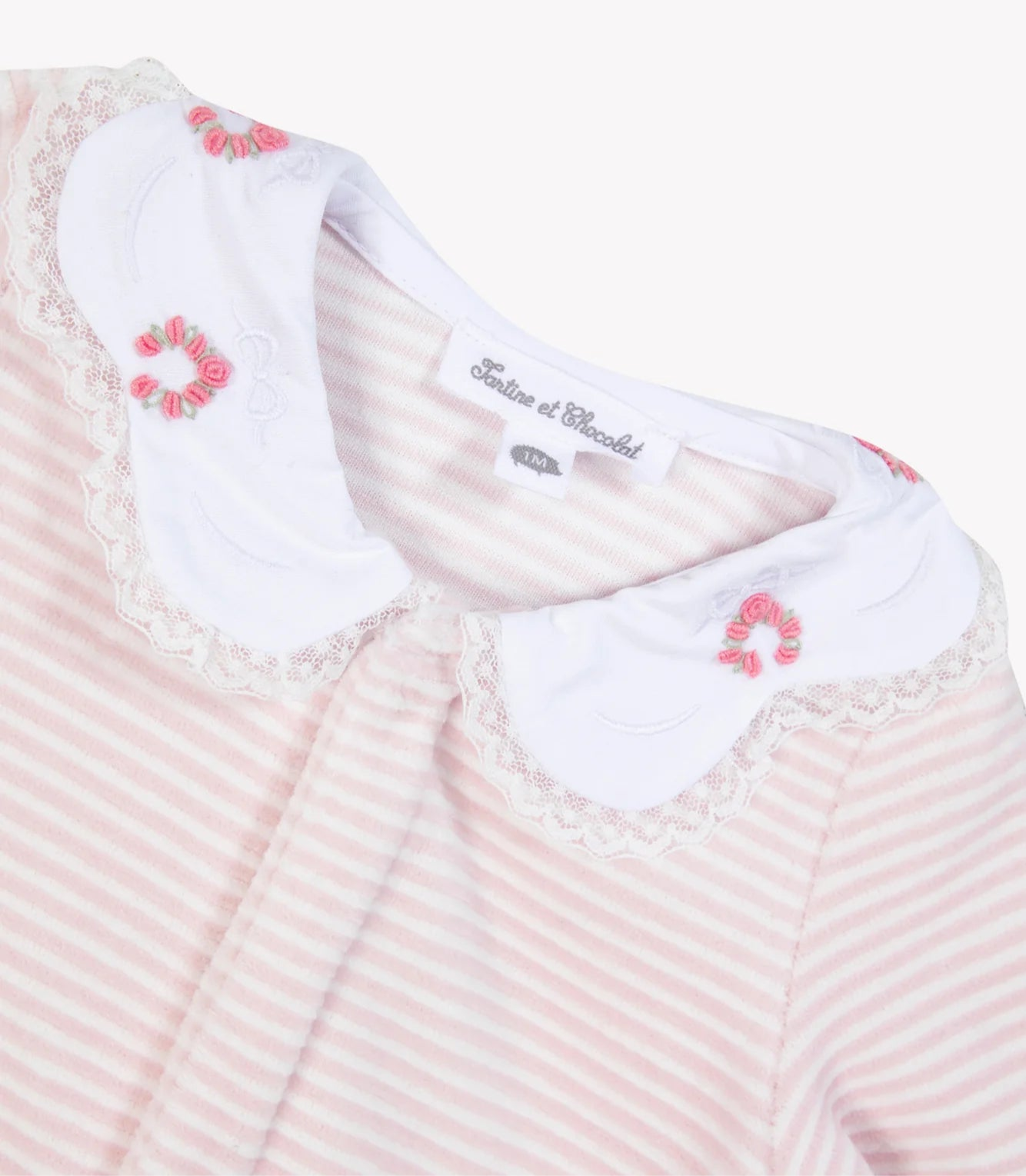 Light Pink Stripe Footie