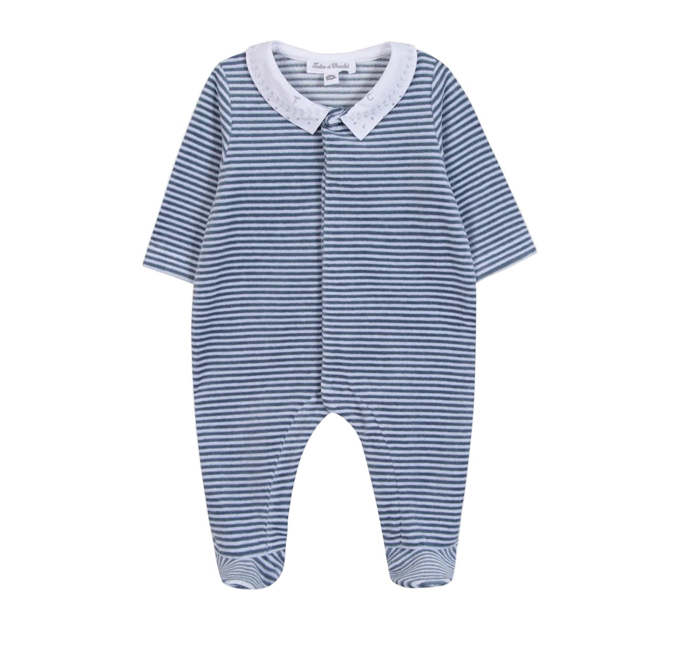 Tartine et Chocolat Blue Stripe Footie