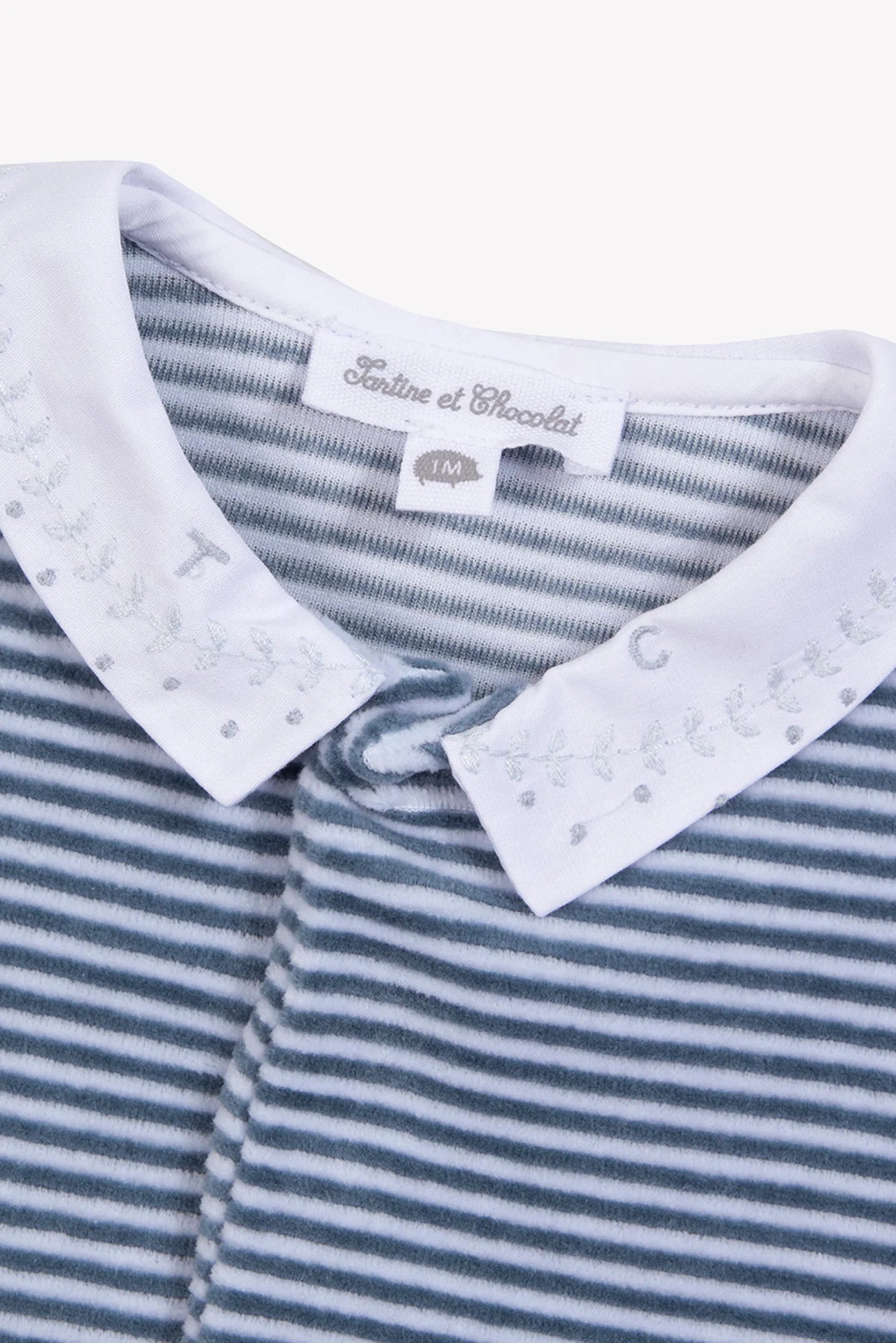 Tartine et Chocolat Blue Stripe Footie