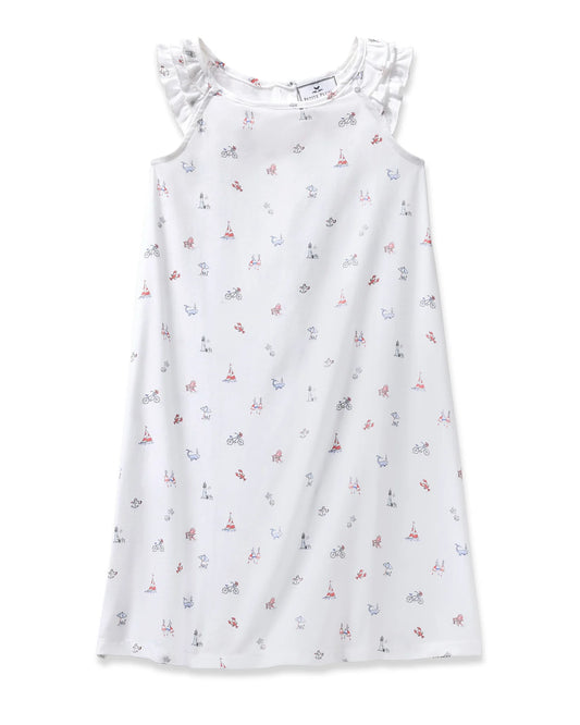 Petite Plume Coastal Charms Twill Amelie Nightgown