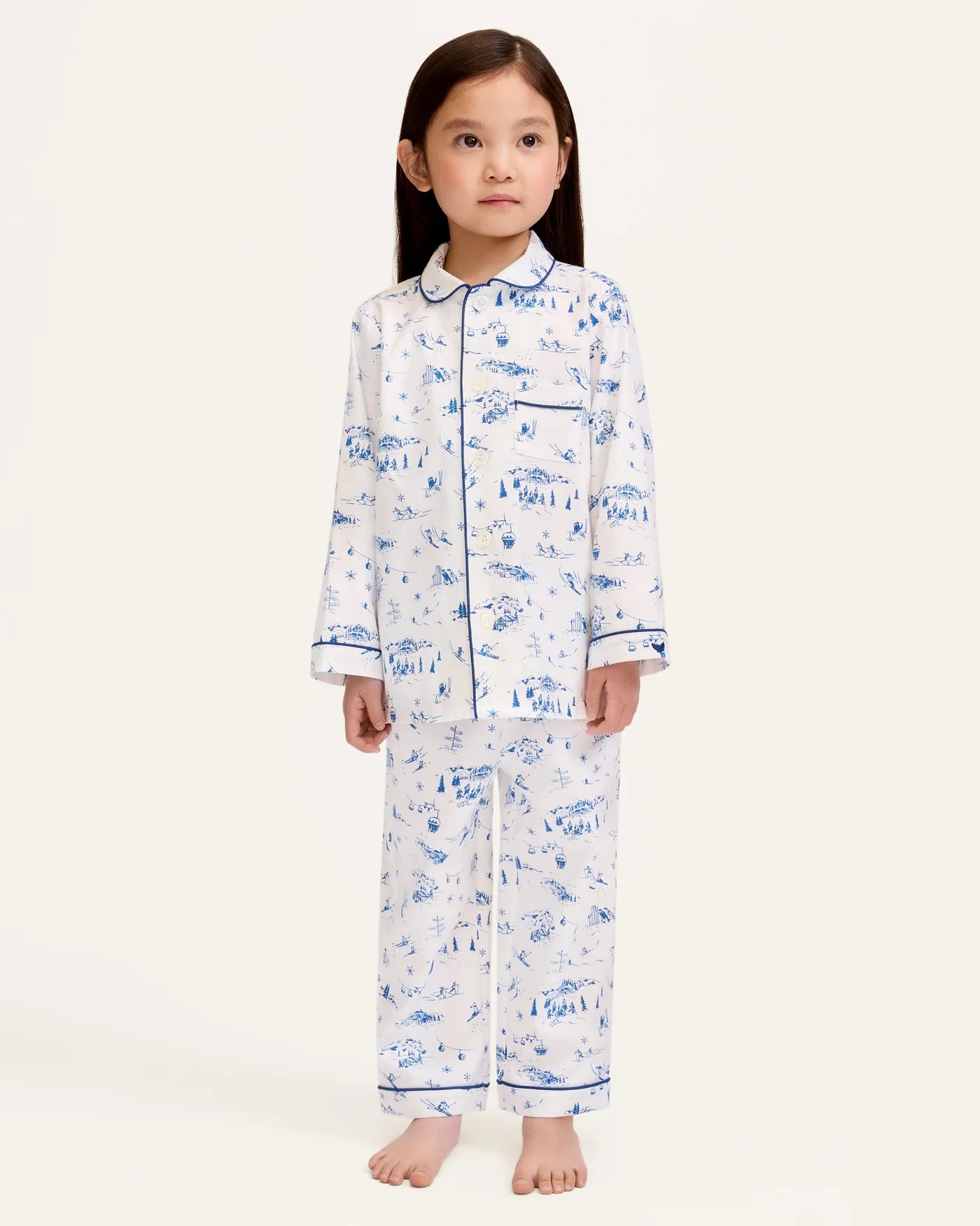 Chalet Toile Twill Children's Pajama Set