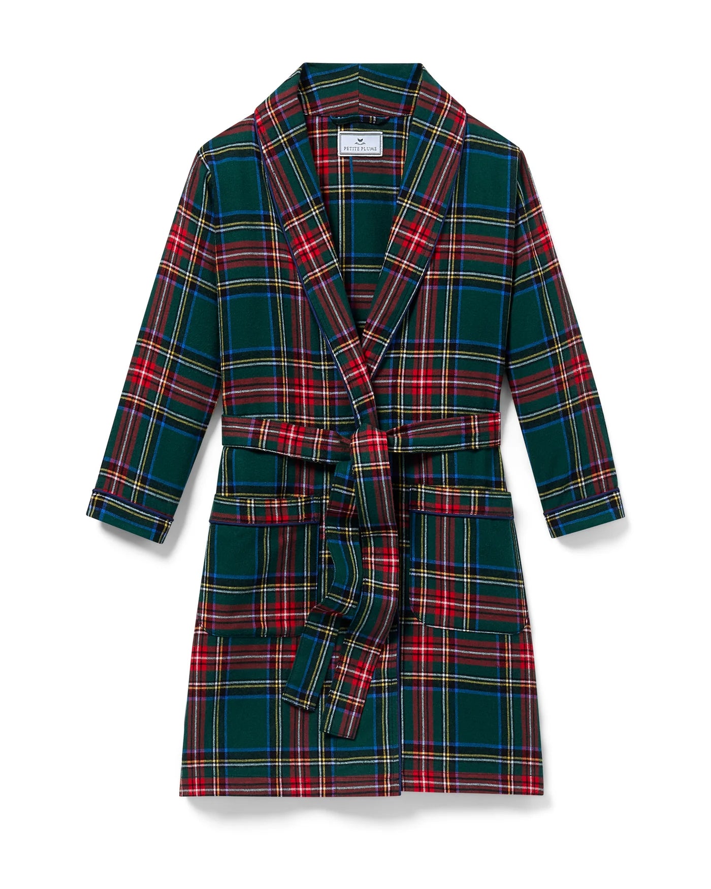Petite Plume Kensington Tartan Brushed Twill Robe