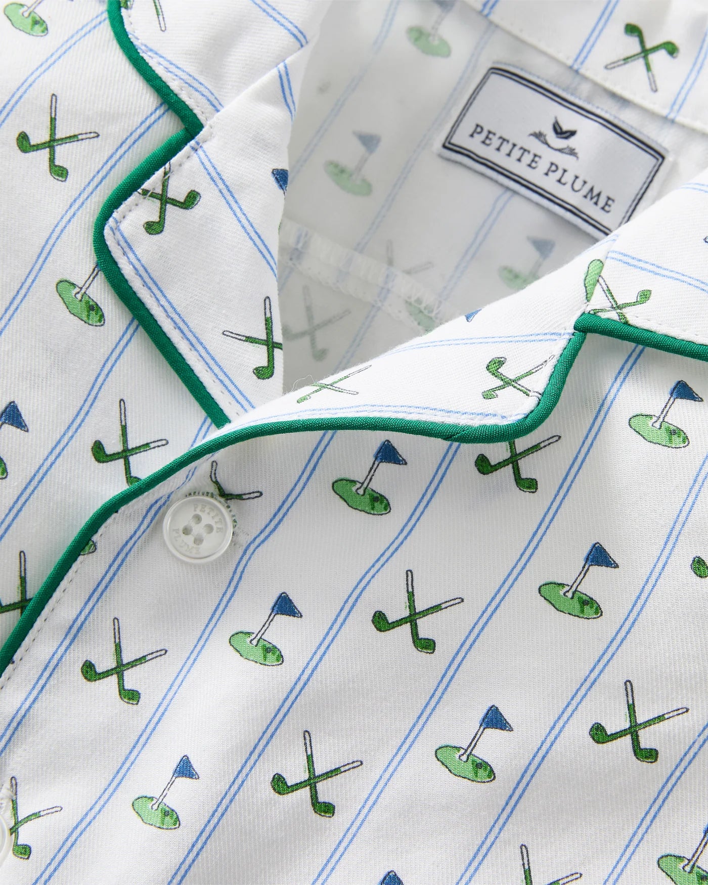 Petite Plume Fairway Stripe Twill Summer Romper