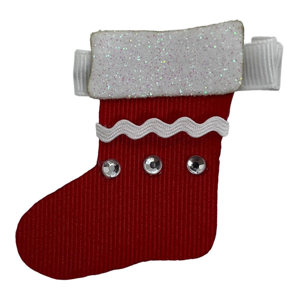 Bows For Belles Christmas Stocking Hair Clip