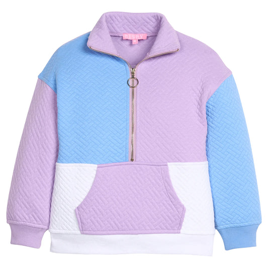 Color Block Pullover- Lavender and Blue
