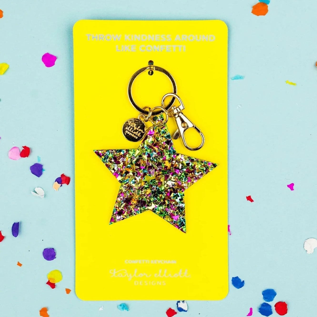 Taylor Elliott Designs Confetti Star Keychain Jojo Mommy