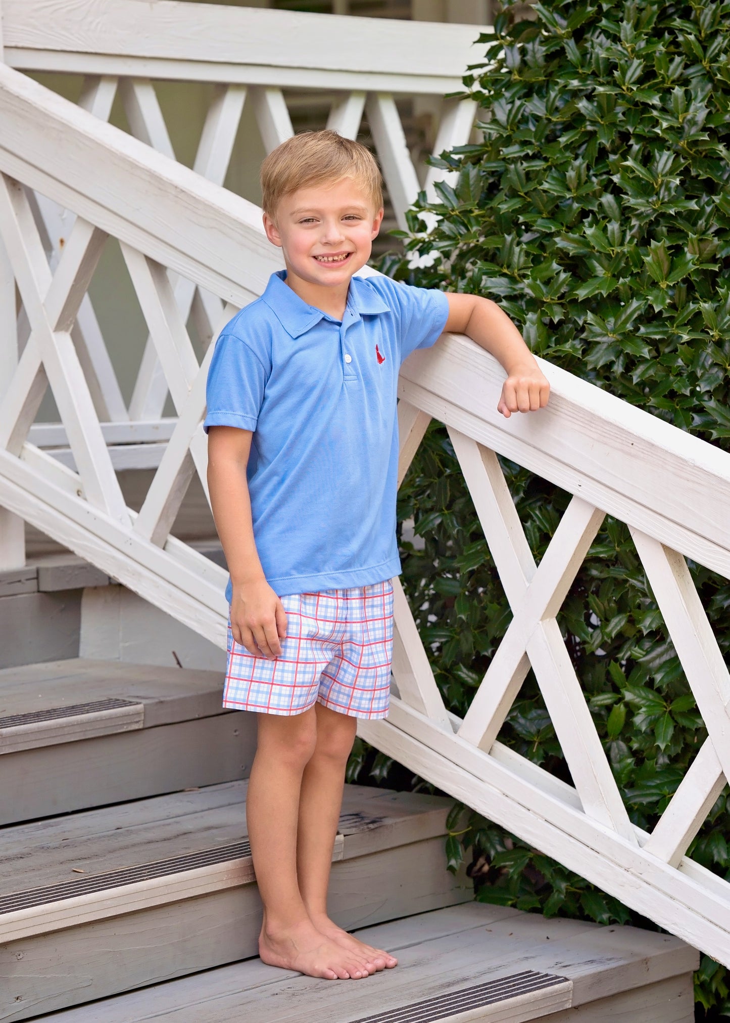 James and Lottie Patriotic Plaid Conrad Shorts