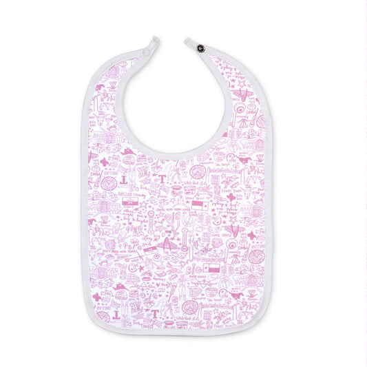 Dallas-Fort Worth Baby Bib - Love Field Pink