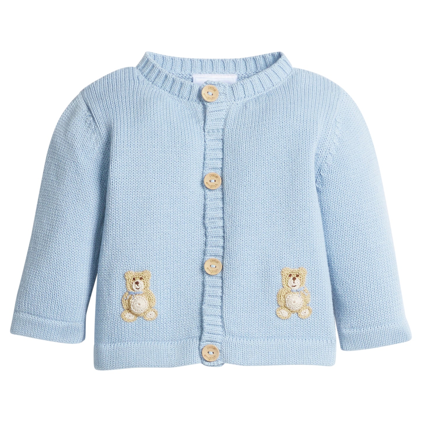 Blue Teddy Bear Crochet Sweater