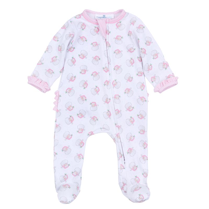 Magnolia Baby Santa Baby Printed Ruffle Footie