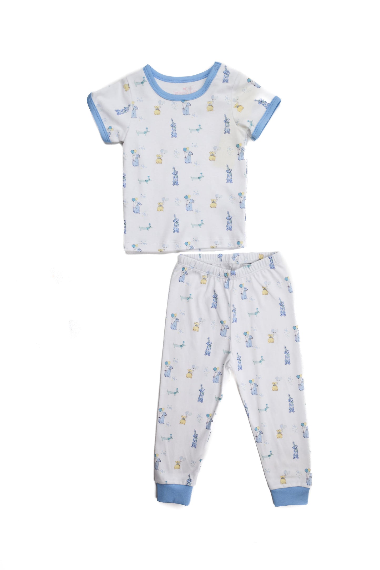 James and Lottie Pawty Pups Two Piece Short Sleeve Jammies