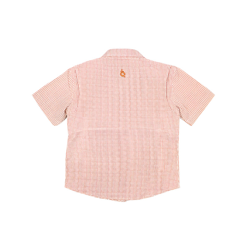 Wave Check Gameday Guayabera - Burnt Orange