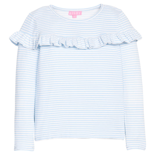 Emily Top- Pale Blue Stripe