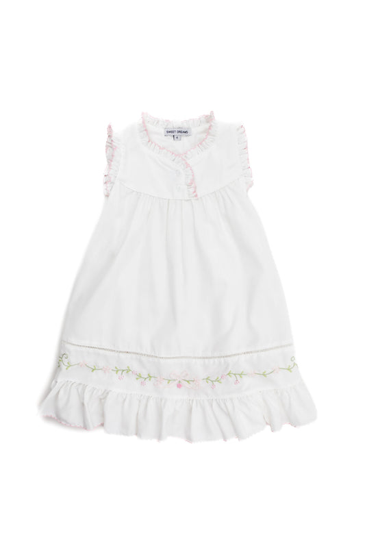 Sweet Dreams White Spring Bow kids night Gown