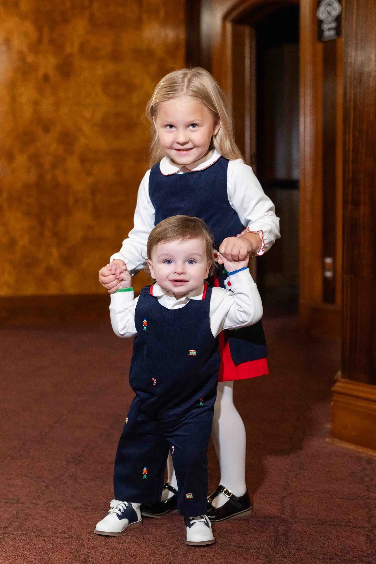 Corduroy Longall With Christmas Embroidery