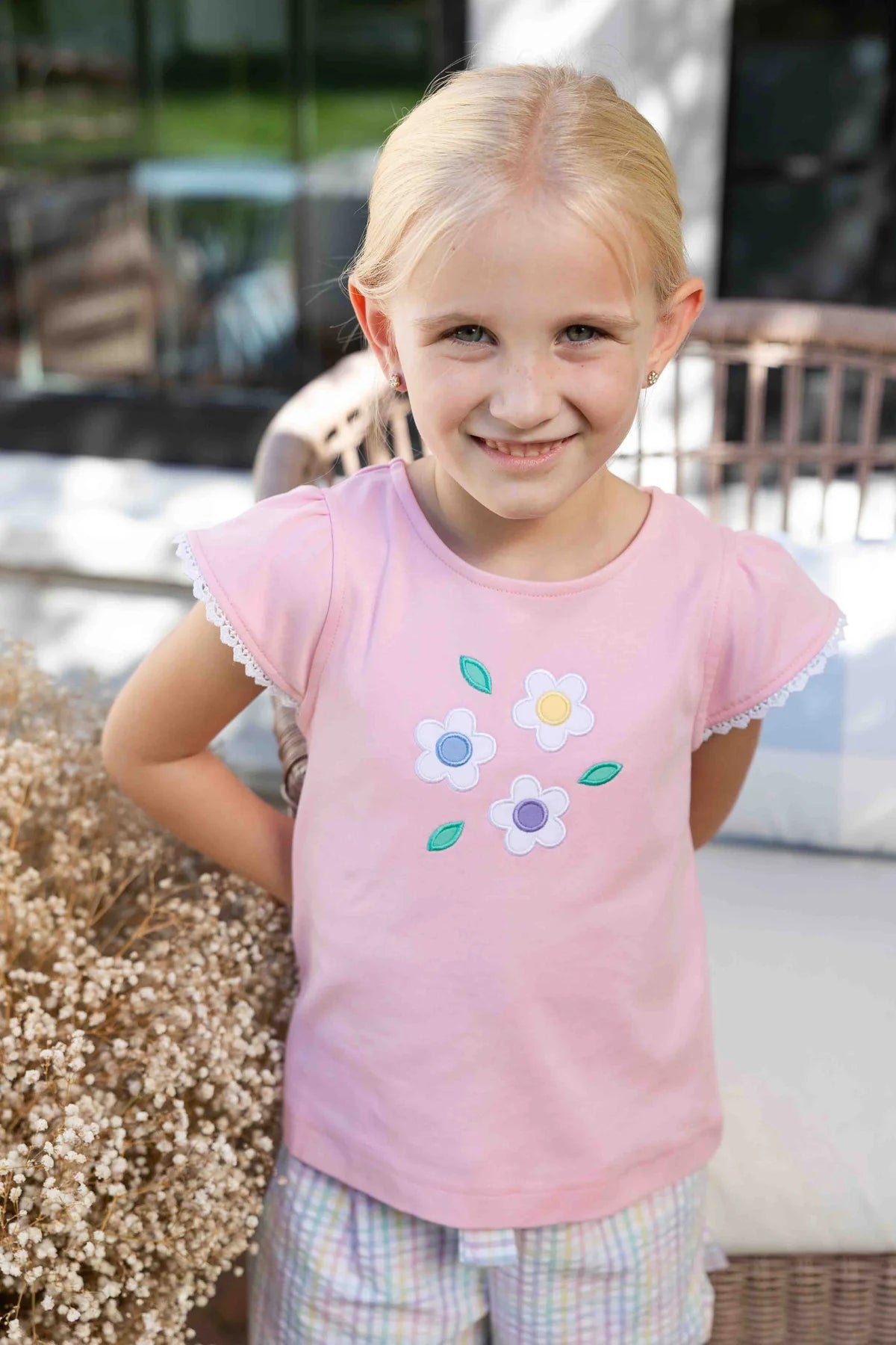 Knit Top With Flowers