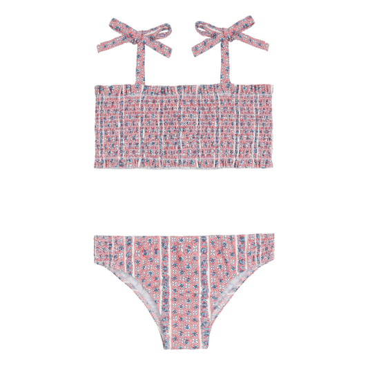 Minnow Rosa Vine Smocked Bikini