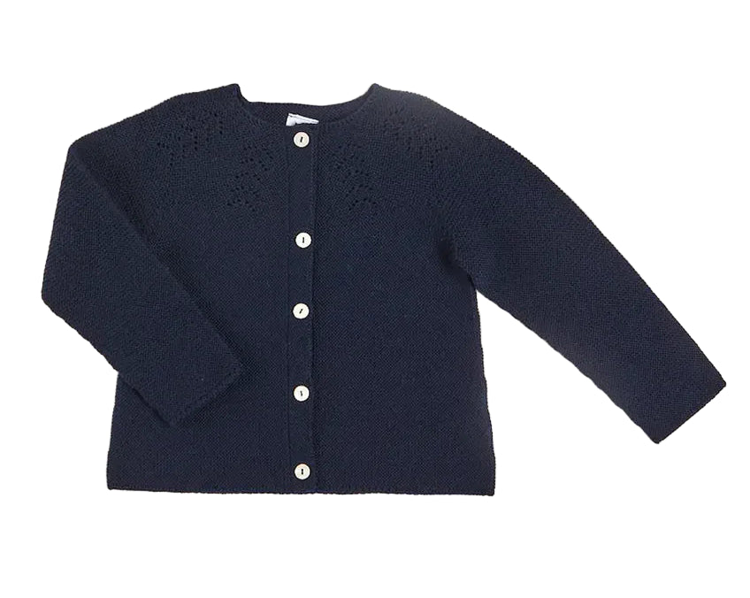 Pepa London Openwork Cardigan in Navy