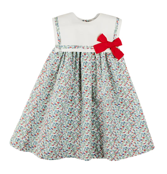 Pepa London Red Evelyn Floral Sleeveless Trapeze Dress