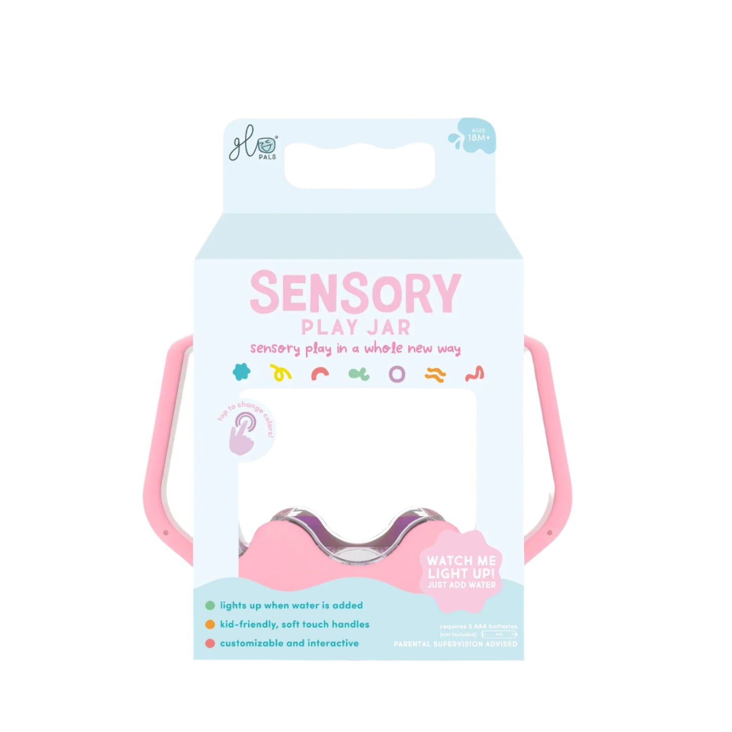 Glo Pals Bubblegum Sensory Play Jar