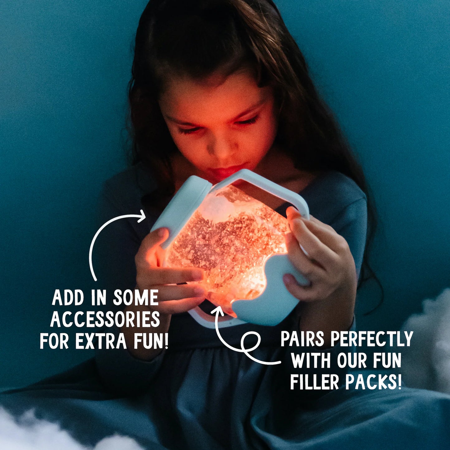 Glo Pals Frosty Blue Sensory Play Jar