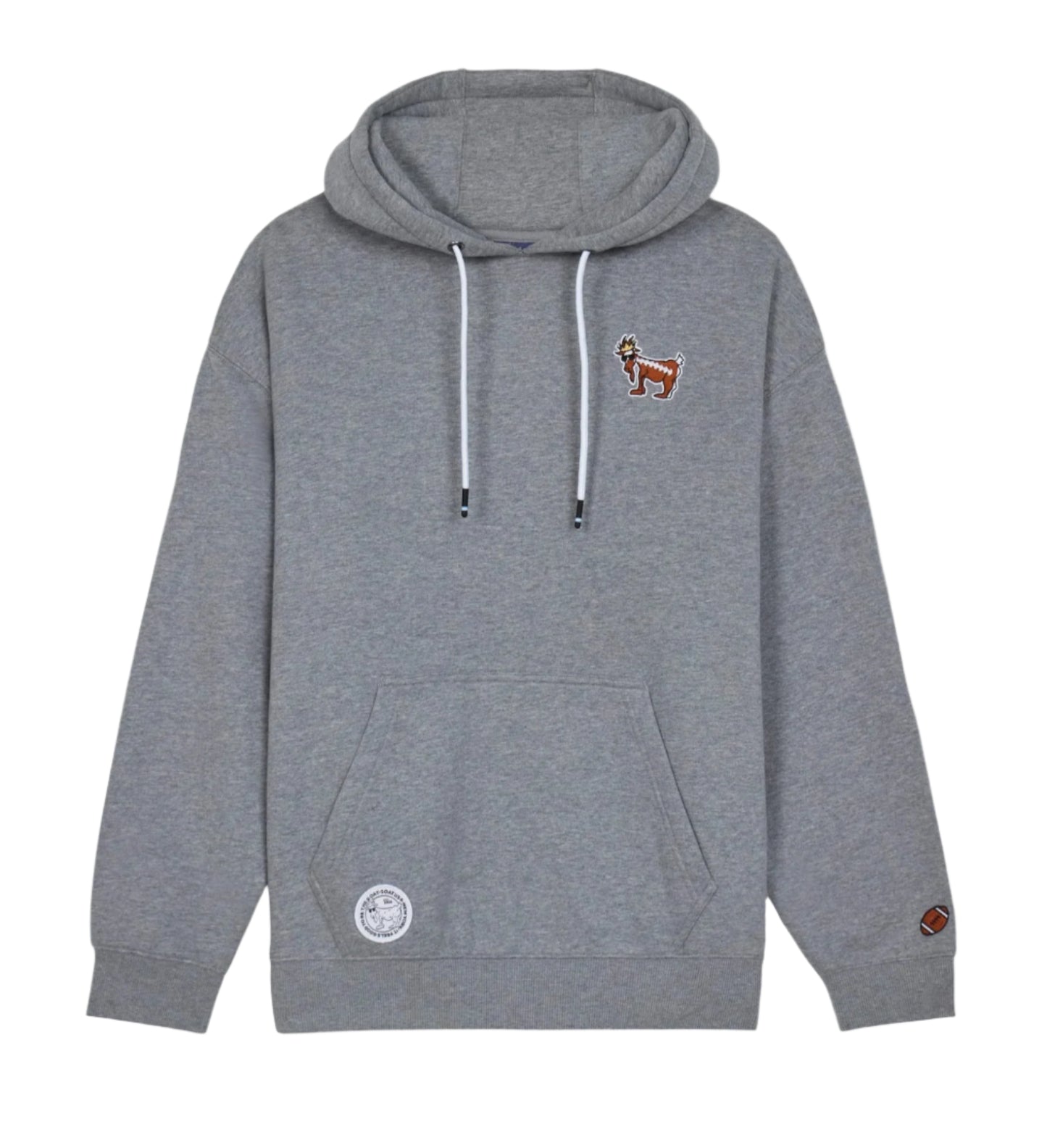 GOAT USA Football Hooded Sweatshirt- Gray